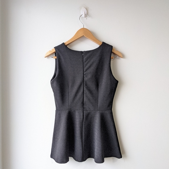 Black Peplum Top - Picture 3 of 4